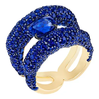 Faberge Emotion 18ct Yellow Gold Charmeuse Blue Sapphire Ring - 48