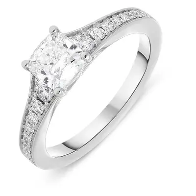 Platinum 1.17ct Diamond Cushion Cut Ring - N