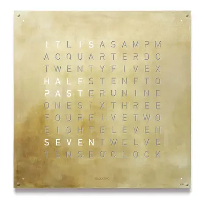 QLOCKTWO Earth 180 Creators Edition Silver & Gold Wall Clock