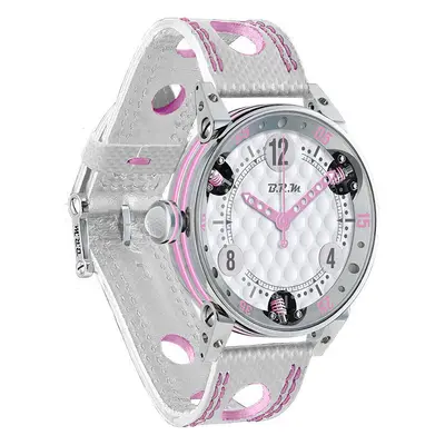B.R.M Watch Golf Master Ladies Light Pink Hands - White