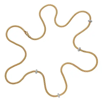 Fope Prima 18ct Yellow Gold 0.72ct Diamond Long Necklace