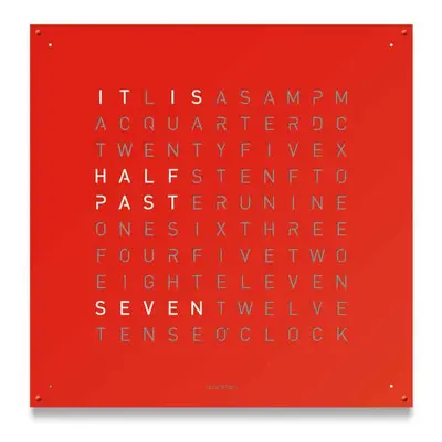 QLOCKTWO Earth 180 Red Pepper Wall Clock