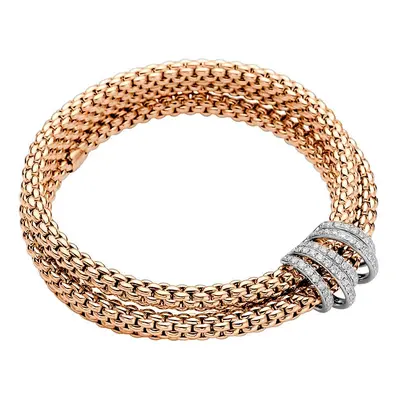 Fope MiaLuce 18ct Rose Gold 1.20ct Diamond Bracelet - XS