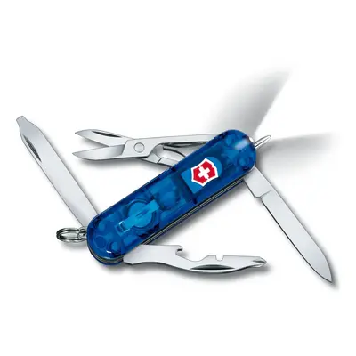 Victorinox Small Pocket Knife Midnight Manager Blue Transparent