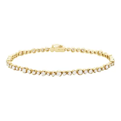 Georg Jensen Signature 18ct Yellow Gold 2.55ct Diamond Tennis Bracelet Medium