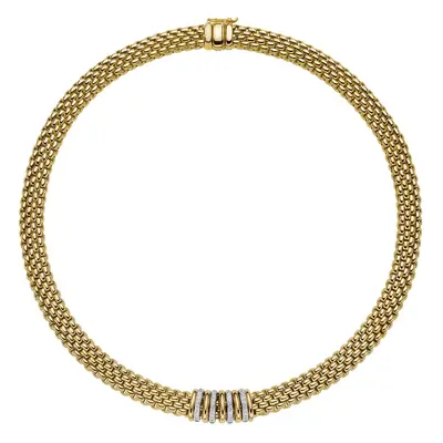 Fope Panorama 18ct Yellow Gold 0.30ct Diamond Rondelle Necklace