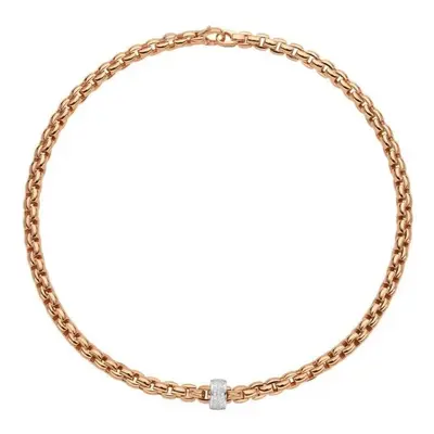 Fope Eka 18ct Rose Gold 0.63ct Diamond Necklace