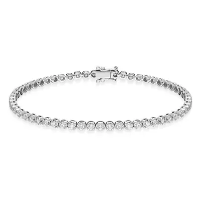 18ct White Gold 2.20ct Diamond Tennis Bracelet