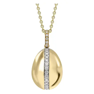 Faberge Heritage 18ct Yellow Gold 0.18ct Diamond Egg Pendant Exclusive Edition