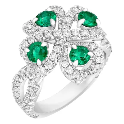 Faberge Imperial Quadrille Emerald Ring