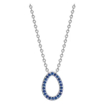 Faberge Colours of Love Sasha 18ct White Gold Sapphire Egg Necklace