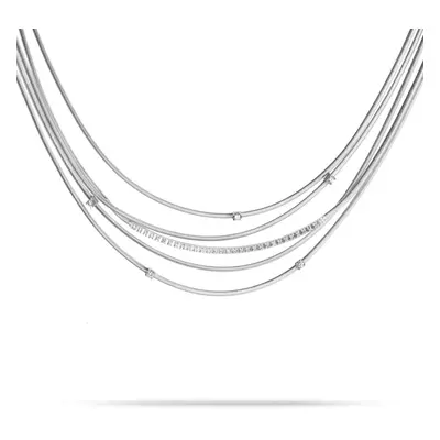 Marco Bicego Goa 18ct White Gold 0.38ct Diamond Five Row Necklace