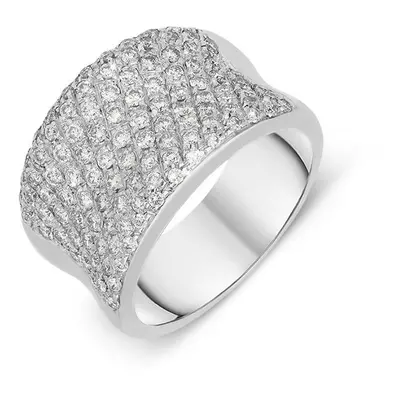Picchiotti 18ct White Gold 1.16ct Diamond Pave Concave Ring D