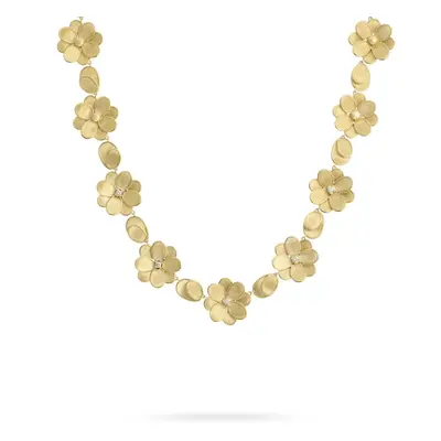 Marco Bicego Petali 18ct Yellow Gold 0.40ct Diamond Flower Collar Necklace