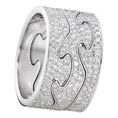 Georg Jensen Fusion 18ct White Gold Diamond Three Piece Ring