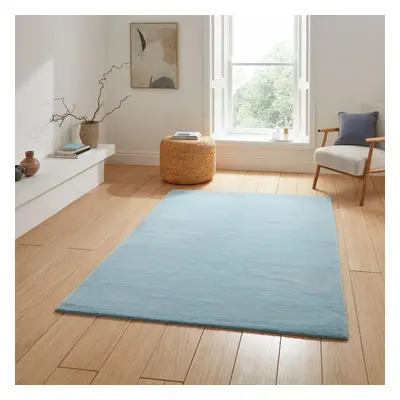 Snug Rug Blue Plain Shaggy Rug