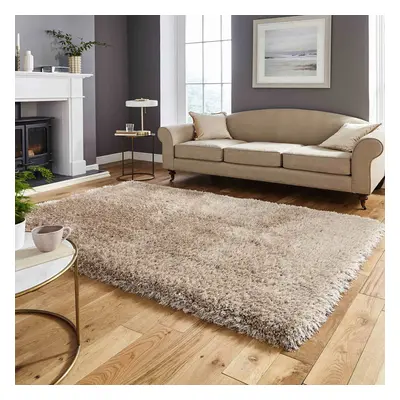 Montana Beige Luxury Shaggy Rug