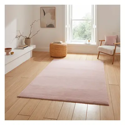 Snug Rug Blush Pink Plain Shaggy Rug