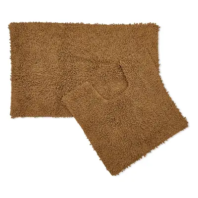 Tumble Twist Coffee Pure Cotton 2 Piece Bath Mat Set