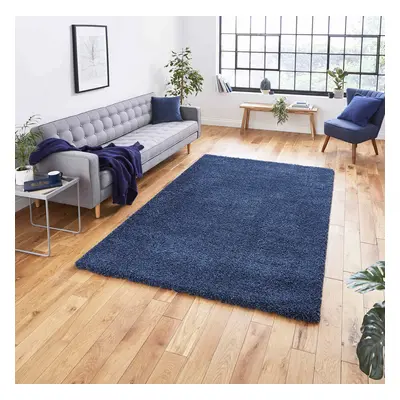 Sierra 9000 Dark Blue Shaggy Rug