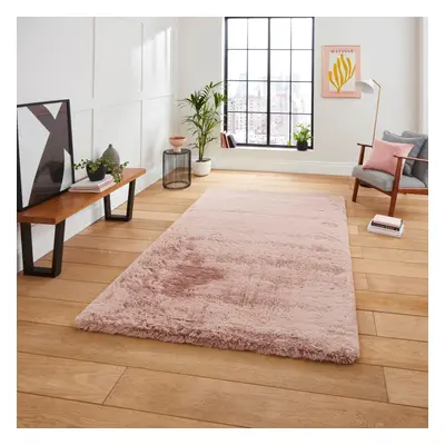 Super Teddy Rose Pink Shaggy Rug