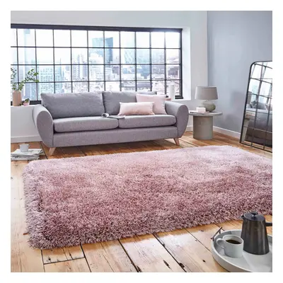 Montana Rose Pink Luxury Shaggy Rug