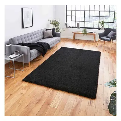 Sierra 9000 Black Shaggy Rug