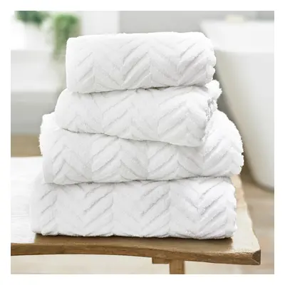 The Lyndon Company Catalonia 650GSM Sculpted Zero Twist White Towels