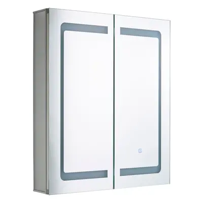 Spa Hym LED Illuminated Bathroom Mirror Cabinet 34W with Shaver Socket and Demist Pad