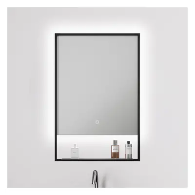 Nxt gen Rhodes LED 500x700mm Illuminated Bathroom Mirror with Demist Pad and Shelf