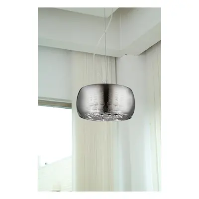 Impex CFH606091/03A/CH Deni 3 Light Ceiling Pendant Light With 1 Shade In Chrome - Med - Dia: 28