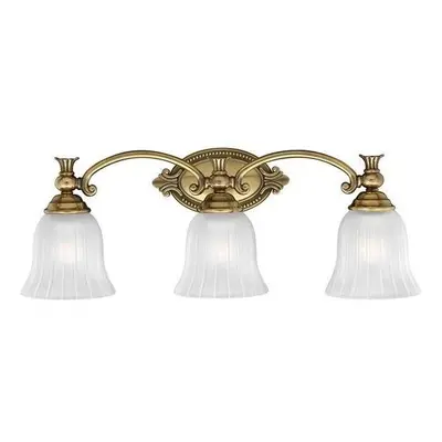 HK/FRANCOI3 BATH Francoise 3 Light IP44 Burnished Brass Bathroom Above Mirror Light