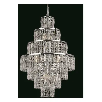 Impex CF03220/08/CH New York Modern 8 Light Crystal Chandelier Ceiling Light