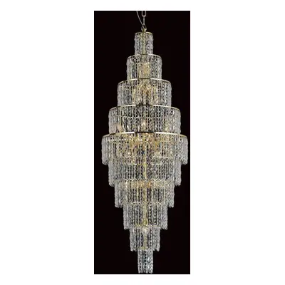 Impex CF03220/24/G New York 24 Light Crystal & Gold Ceiling Light
