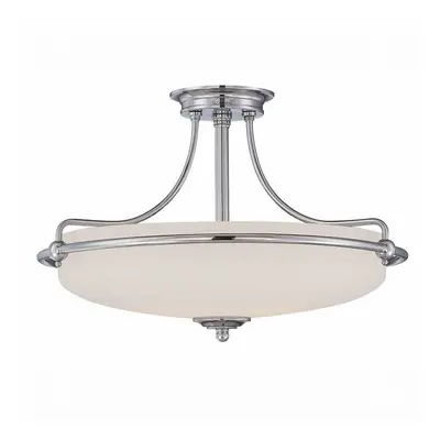 QZ/GRIFFIN/SFM C 4 Light Med Chrome Semi Flush Ceiling Light