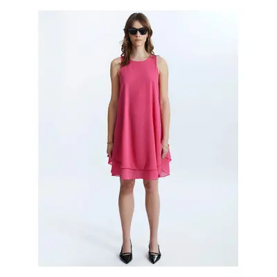 James Lakeland Women's Sleeveless Wave Hem Dress Fuchsia - Size: 16