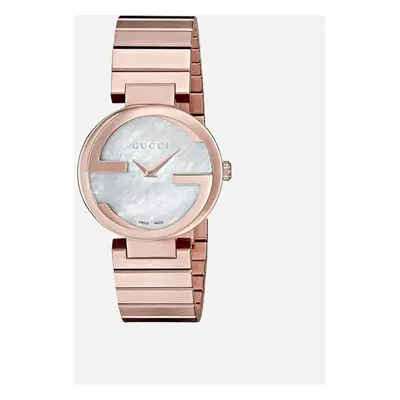 Women's Gucci YA133515 Interlocking Mother of Pearl Dial Ladies Watch - Tan