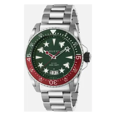 Men's Gucci YA136222 Dive Men's Watch 45mm - Green/Silver