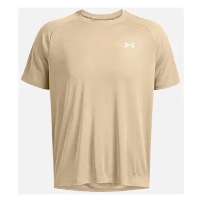 Men's Under Armour Mens Tech Textured T-Shirt (Beige) - Cream - Size: 40/Regular