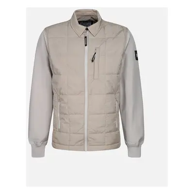 Weekend Offender Men's Los Amigos Soft Shell Quilted Mens Nylon Jacket - Pumice - Cream - Size: 