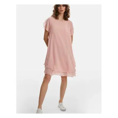 James Lakeland Women's Short Sleeve Wave Hem Dress Pale Pink - Size: 52/3XL