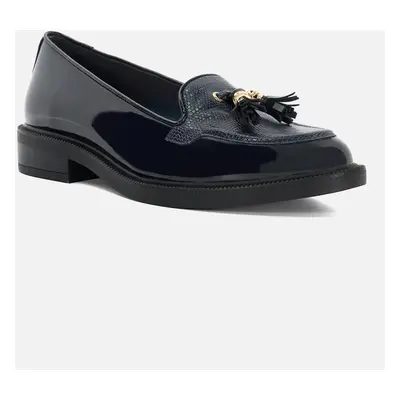 Dune London Women's Ladies Grape - Patent Tassel Loafers - Black - Size: 3