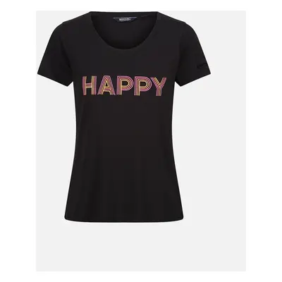 Women's Regatta Womens/Ladies Fingal VIII Enjoy Every Moment T-Shirt - Black - Size: 10