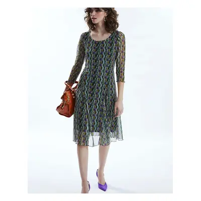 James Lakeland Women's Sheer Sleeve Boho Dress - Size: 8