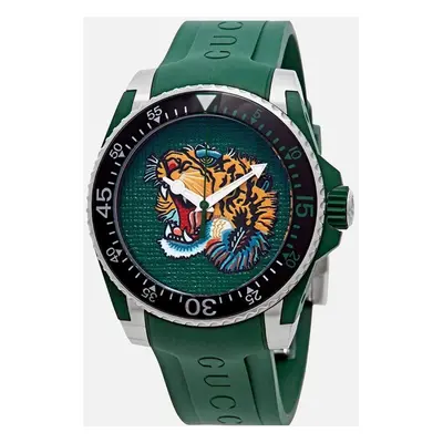 Men's Gucci YA136316 Dive Green Tiger Head Dial Men's Watch