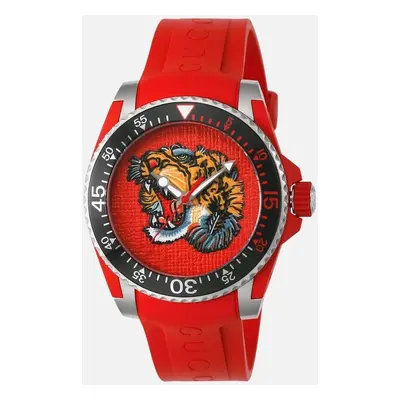 Men's Gucci YA136315 Dive Red Tiger Head Dial Men's Watch