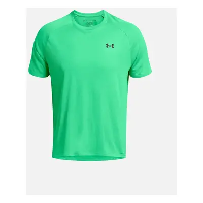 Men's Under Armour Mens Tech Textured T-Shirt (Green) - Size: 44/Regular