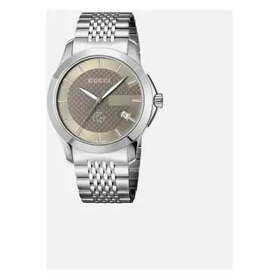 Men's Gucci YA1264107 G-Timeless Brown Dial Men's Watch - Silver