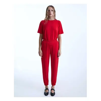 James Lakeland Women's Jersey Red Trousers - Size: 12/None