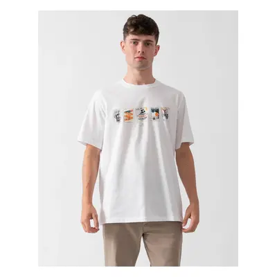 Men's PS Paul Smith Mens Regular Fit Stamps Graphic T-Shirt - White - Size: 40/Regular